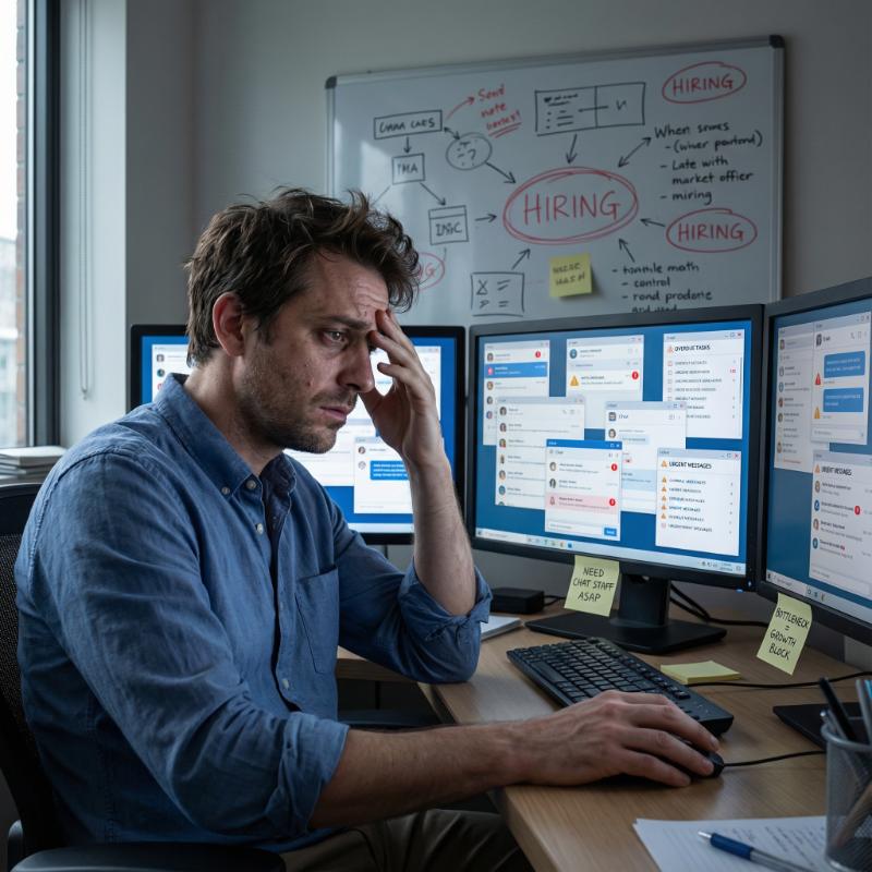 Agency owner overwhelmed by chat volume