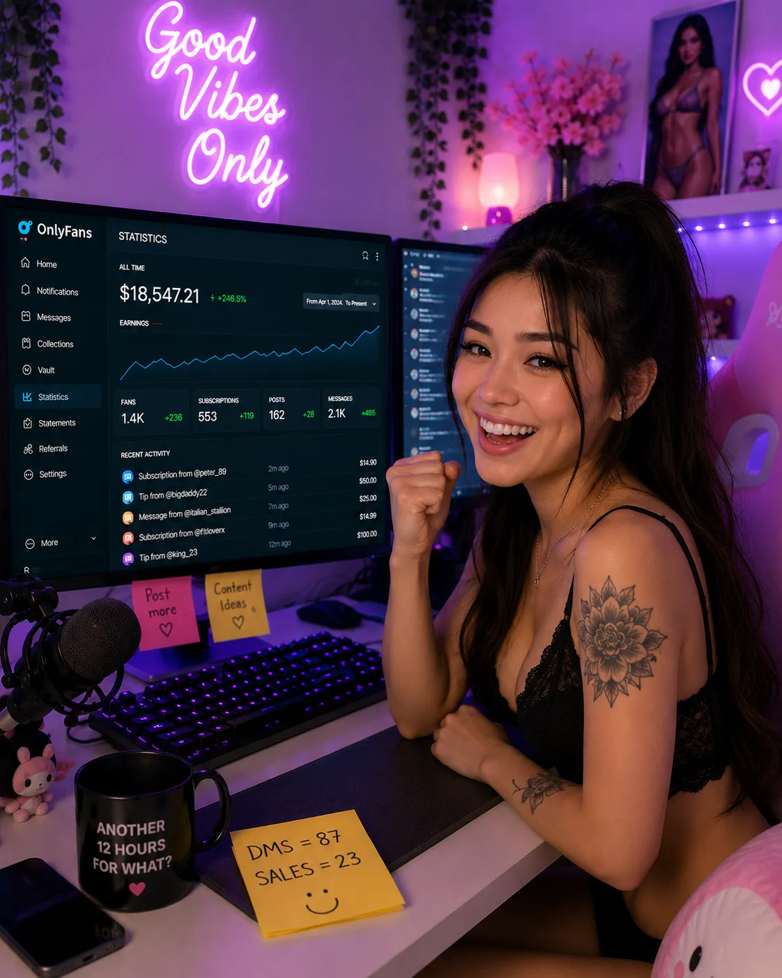 Happy Asian creator